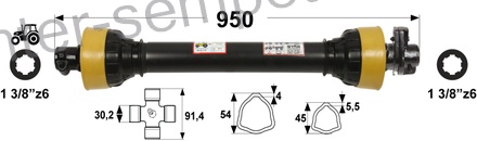 KARDAN PRIKLJUČKA S SKLOPKO STRIŽNO 2500Nm kpl SIP SPT