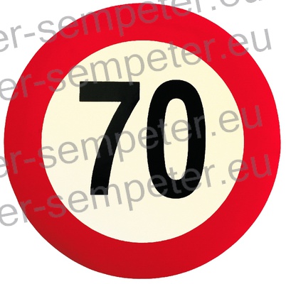 NALEPKA OMEJITVE HITROSTI "70"