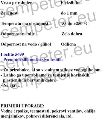MASA TESNILNA LOCTITE 5699 1/300ml