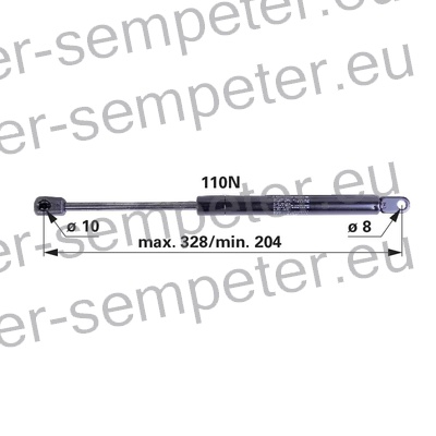 AMORTIZER STREŠNEGA STEKLA KABINE SAME - SLH