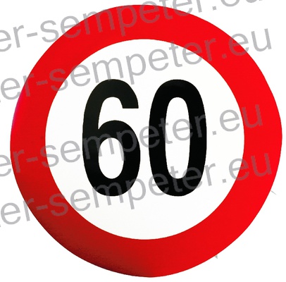 NALEPKA OMEJITVE HITROSTI "60"