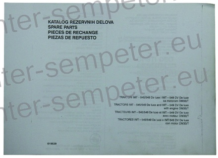 KATALOG TRAKTOR REZERVNIH DELOV IMT 545 - 549 - 549 DV De luxe