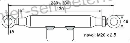 NATEZALEC NAPENJALEC VERIGE M20 okrogla luknja
