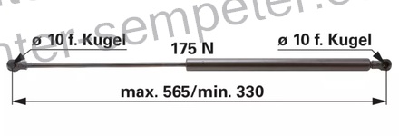 AMORTIZER KABINE L=565 F=175N RENAULT