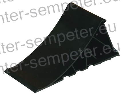 ZAGOZDA KOLESA PVC (črna) do 2000kg 225x90x95mm, dolžina:225mm, širina:90mm, višina:95mm teža:0,30kg STANDARD DIN76051
