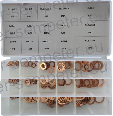PODLOŽKE TESNILNE CU grt - set 150 kos