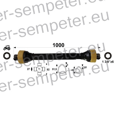 KARDAN PRIKLJUČKA DIREKTNI kpl SIP SPT