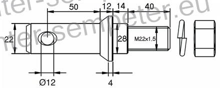 SORNIK PLUGA fi=22/28 L=140 M22x1.5 Z MATICO