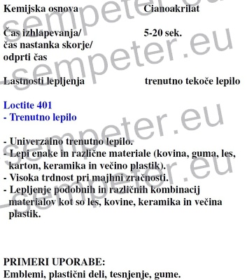 LEPILO TRENUTNO LOCTITE 401 1/50g