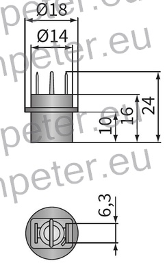 GRLO ŽARNICE (2kontakta) (BA9s) fi=14