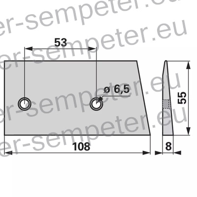 PLOŠČICA PODLOŽNA ČEVLKA GREBENA ESM