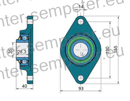 LEŽAJ FKL KROGLIČNI Z NOSILCEM IN PUŠO LSNR 207 TBS