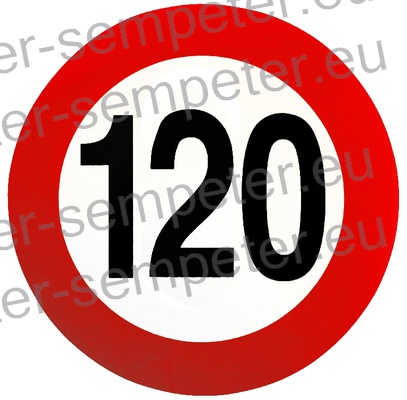 NALEPKA OMEJITVE HITROSTI "120"