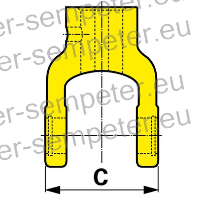 KRIŽ KARDANA maznik na sredini 27x75/24x91mm