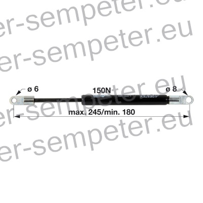 AMORTIZER KABINE L=250 F=180N CASE