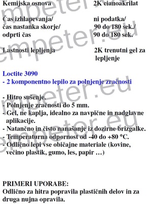 LEPILO LOCTITE 3090 10g