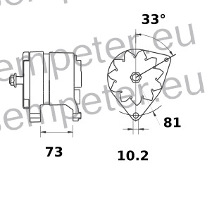 ALTERNATOR MOTORJA14V 45A AAK3537 TAM ISKRA