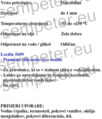 MASA TESNILNA LOCTITE 5699 1/40ml