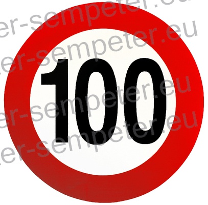NALEPKA OMEJITVE HITROSTI "100"