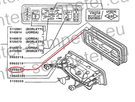 GUMA ISTRUMENTNE PLOŠČE FIAT - NEW HOLLAND