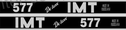NALEPKA ČRNA SET "IMT 577 De luxe MADE IN YUGOSLAVIA"