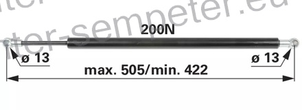 AMORTIZER KABINE L=505 F=200N DEUTZ