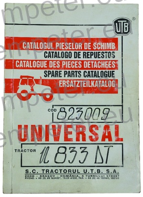 KATALOG TRAKTOR UTB U833DT (cod823009)