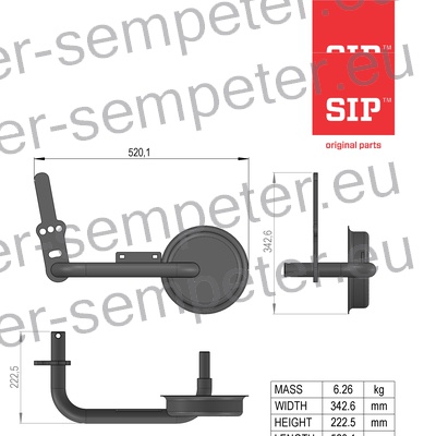 OS 3 VARJENA KOLESNA SPIDER SIP