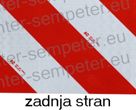 TABLA OPOZORILNA obojestranska (potiskana na obeh straneh) LEVA - DESNA 423x282mm tabla za označevanje širših vozil SIST EN 12899 - 1; DIN30710