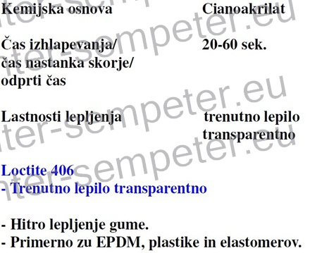 LEPILO LOCTITE PRISMA 406 1/50g