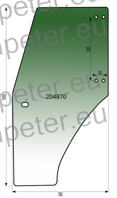 STEKLO KABINE VRAT levo SAME Argon Classic 55, LAMBORGHINI Crono Target 55, HÜRLIMANN - HURLIMANN XE Tradition 55, DEUTZ FAHR Agrolux 57, kabina: LOCHMANN SLH15