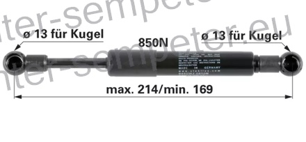 AMORTIZER KABINE L=214 F=850N STEYR