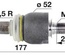 ZGLOB VOLANA AKSIJALNI M18x1.5mm / M20x1.5mm CASE MF - MASSEY FERGUSON