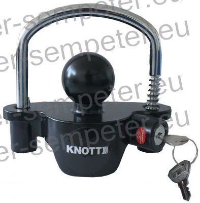 ZAŠČITA VAROVALO KLJUČAVNICA PRIKLOPA AVTO PRIKOLICE PRED KRAJO KNOTT