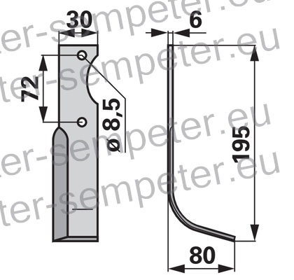 NOŽ FREZE DESNI 20140 MUTA