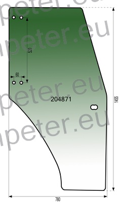 STEKLO KABINE VRAT desno SAME Argon Classic 55, LAMBORGHINI Crono Target 55, HÜRLIMANN - HURLIMANN XE Tradition 55, DEUTZ FAHR Agrolux 57, kabina: LOCHMANN SLH15