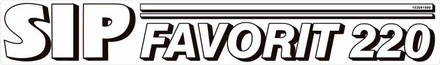 NALEPKA 80x530 "SIP FAVORIT 220"