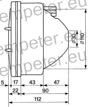 ŽAROMET SPREDNJI KVADRATEN s pozicijo SAME - SLH - SIP