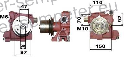 ČRPALKA VODE CASE C42 - C48 STEYR Serija M900 942 - 948 mot.WD408.42 - WD408.43 - WD308.48 - WD308.85 - WD408.48 - WD408.85