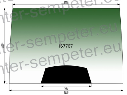 STEKLO KABINE SPREDAJ zgoraj NT ZETOR 3321 - 4321 - 5341 - 6321 - 7341 - 9541 PROXIMA 65 - 95 ZETOR