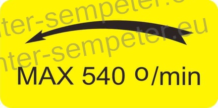 NALEPKA SIP MAX 540 o/min