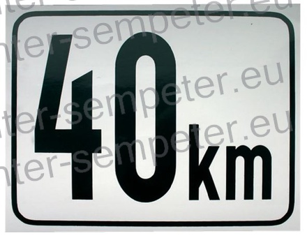 NALEPKA 40 KM OGLATA