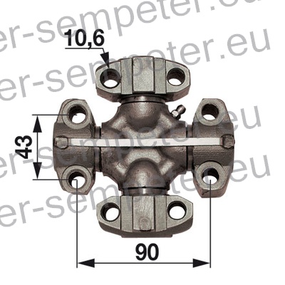 KRIŽ KARDANA maznik na strani DEUTZ - FAHR