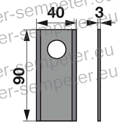 NOŽ KOSILNICE 90mm FAHR