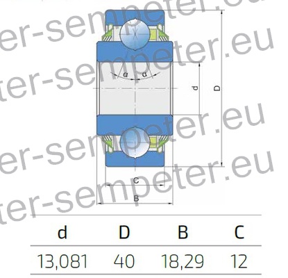 LEŽAJ KROGLIČNI Q 203PP.AH05 FKL