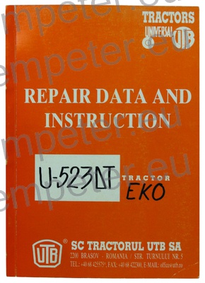 KATALOG TRAKTORJA PRIROČNIK ZA VZDRŽEVANJE TRAKTORJA UTB U523DT EKO