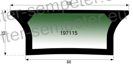 STEKLO KABINE ZADAJ spodaj DEUTZ - FAHR