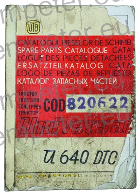 KATALOG TRAKTOR UTB U640DTC (cod820622)