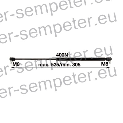 AMORTIZER KABINE L=525 F=400N PP - PP CASE STEYR