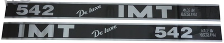 NALEPKA ČRNA SET NT "IMT De luxe 542 MADE IN YUGOSLAVIA"